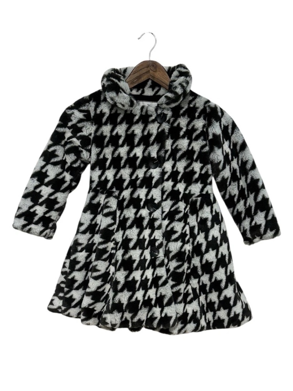 American Widgeon Faux Fur Houndstooth Jacket - 3T